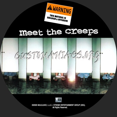 Meet The Creeps dvd label