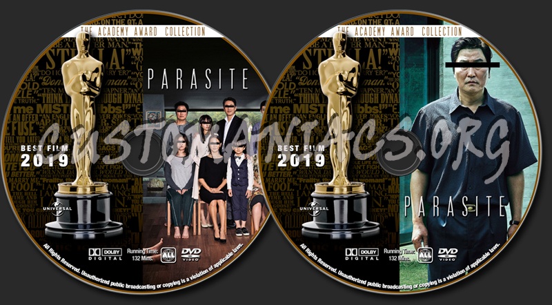Academy Awards Collection - Parasite dvd label