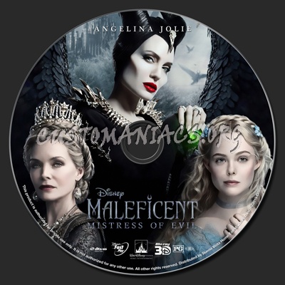 Maleficent: Mistress Of Evil (2D & 3D) blu-ray label