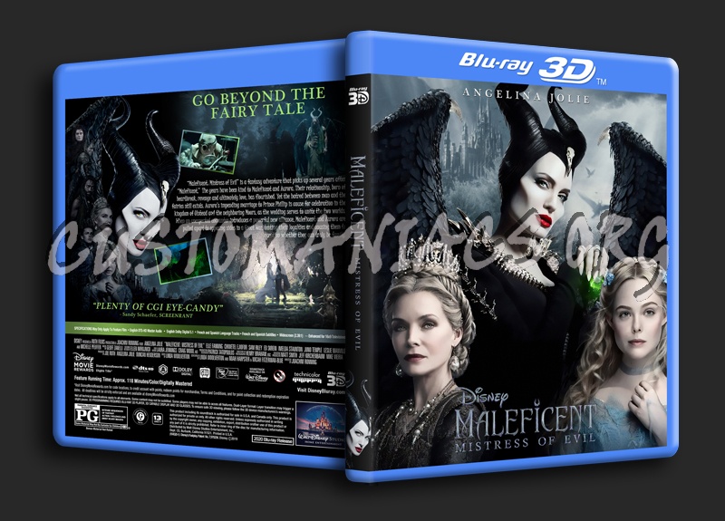 Maleficent: Mistress Of Evil 3D dvd cover