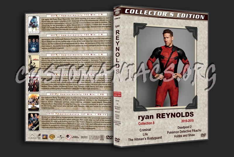 Ryan Reynolds Filmography - Collection 8 (2016-2019) dvd cover