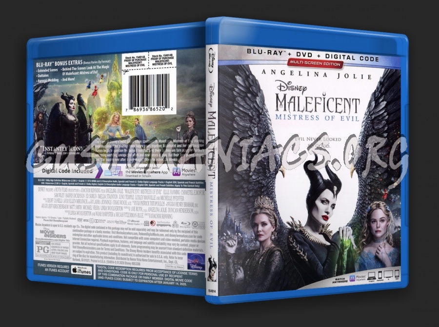 Maleficent Mistress of Evil blu-ray cover