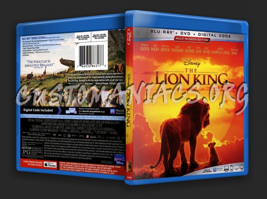 The Lion King(2019) blu-ray cover