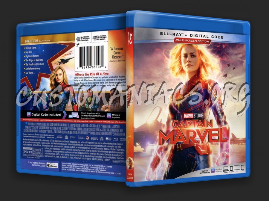 Captain Marvel blu-ray cover