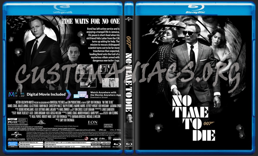 No Time To Die blu-ray cover