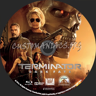 Terminator: Dark Fate (2019) blu-ray label