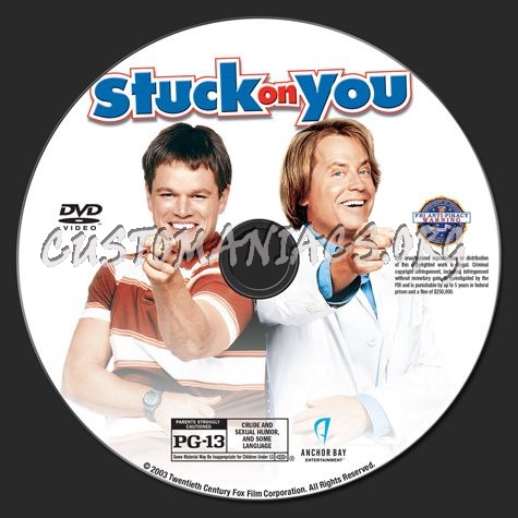 Stuck on You dvd label
