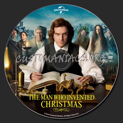 The Man Who Invented Christmas dvd label