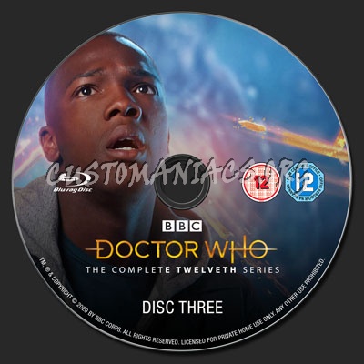 Dr Who Series 12 blu-ray label