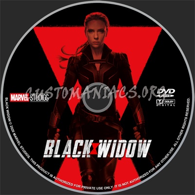 Black Widow (2020) dvd label