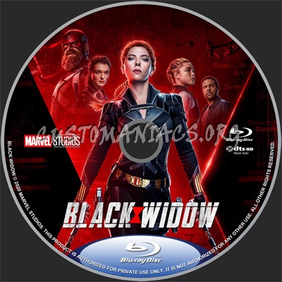 Black Widow (2020) blu-ray label