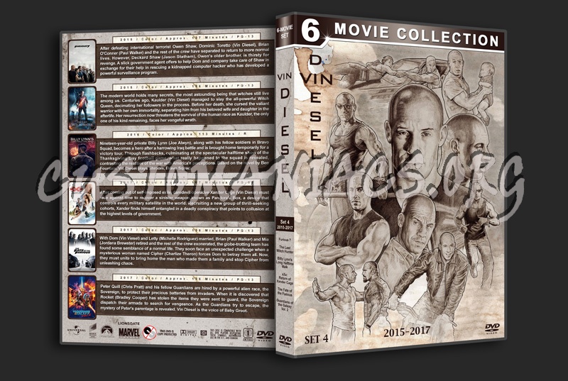 Vin Diesel Filmography - Set 4 (2015-2017) dvd cover