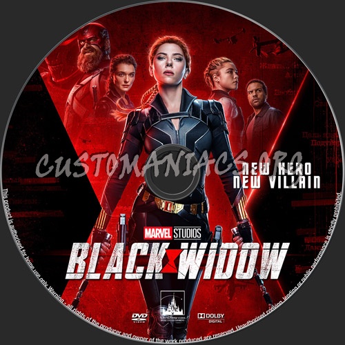 Black Widow 2020 dvd label