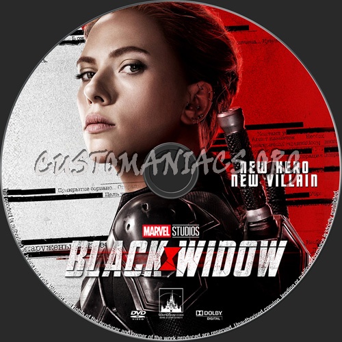 Black Widow 2020 dvd label