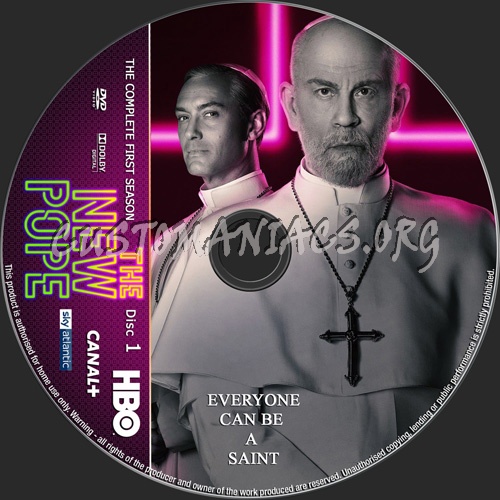 The New Pope Season 1 dvd label