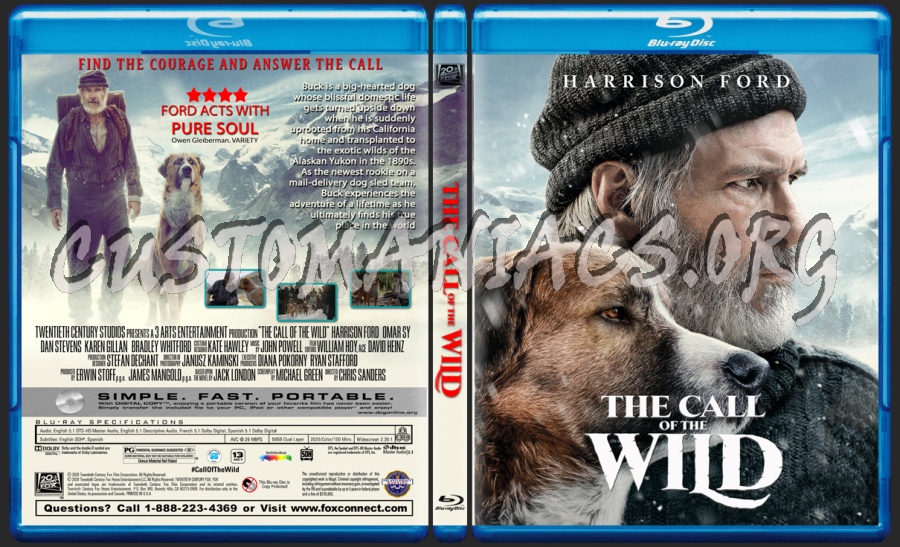 The Call Of The Wild 2020 blu-ray cover