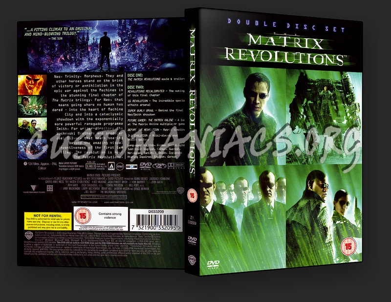 The Matrix Revolutions dvd cover