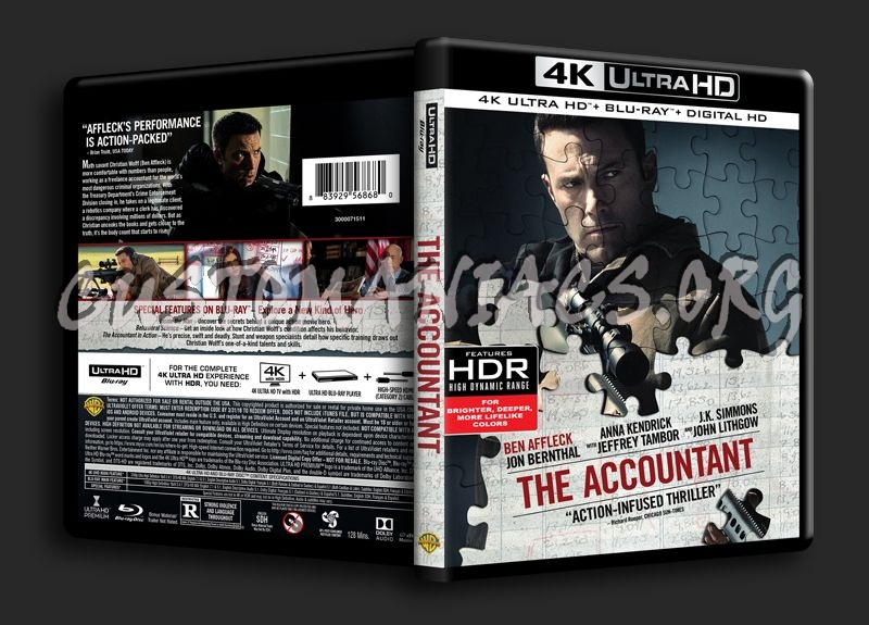 The Accountant 4K blu-ray cover