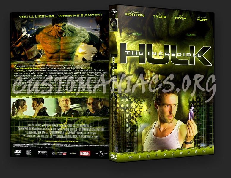 The Incredible Hulk dvd cover