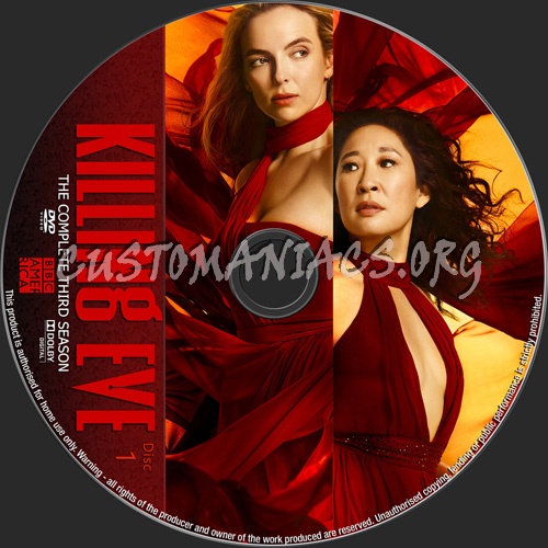 Killing Eve Season 3 dvd label