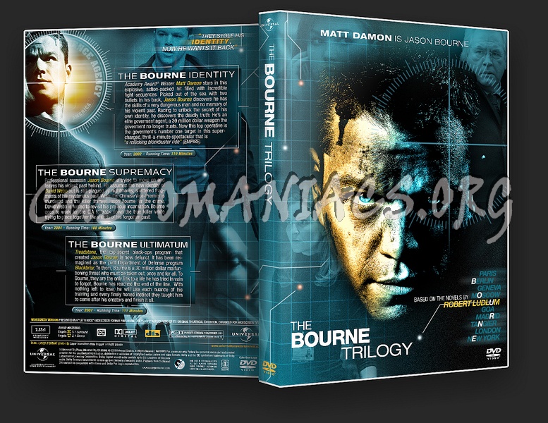 Bourne Trilogy, The dvd cover