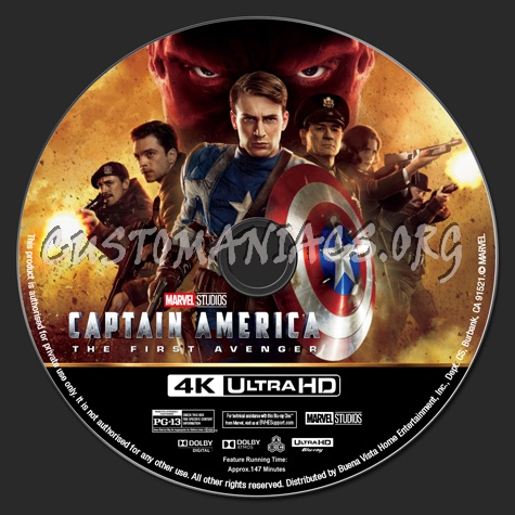 Captain America: The First Avenger 4K blu-ray label