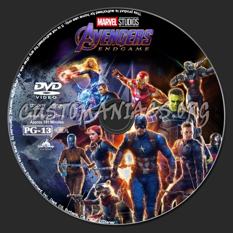 Avengers: Endgame dvd label