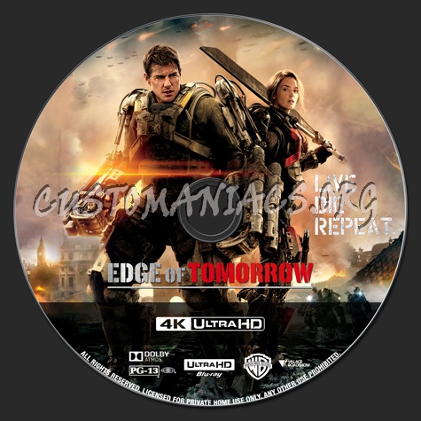 Edge of Tomorrow 4K blu-ray label