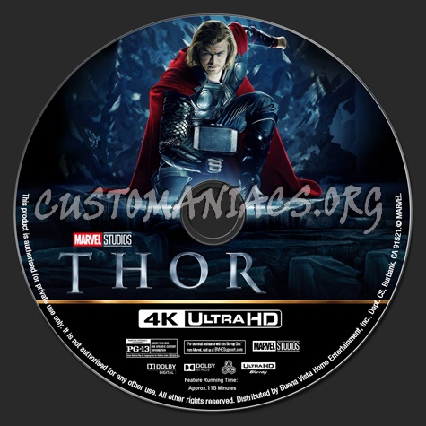 Thor 4K blu-ray label
