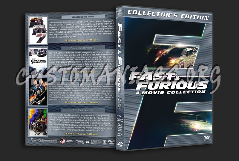 Fast & Furious 4-Movie Collection dvd cover