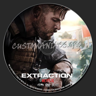 Extraction (2020) dvd label