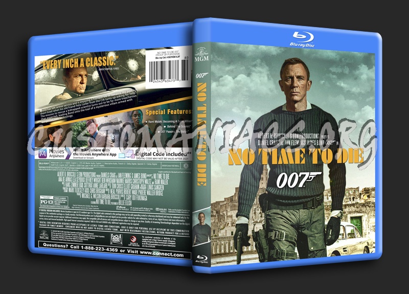 James Bond NO TIME TO DIE blu-ray cover