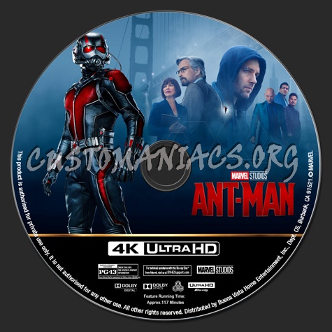 Ant-Man 4K blu-ray label