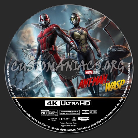 Ant-Man and the Wasp 4K blu-ray label