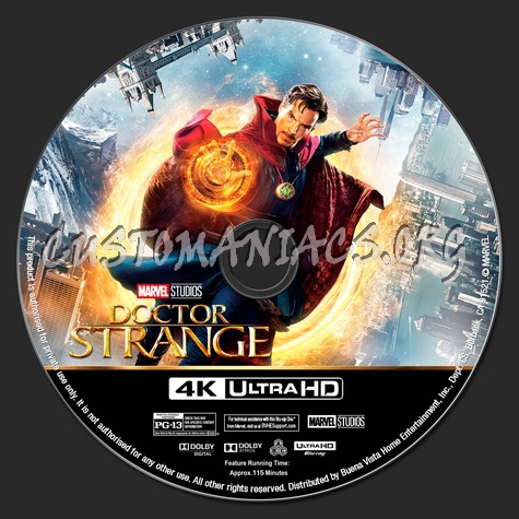 Doctor Strange 4K blu-ray label