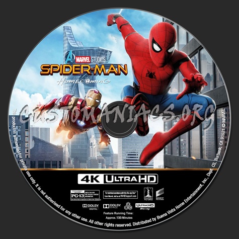 Spider-Man: Homecoming 4K blu-ray label