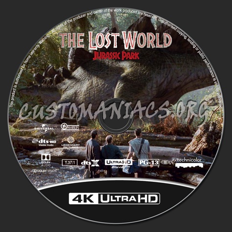 The Lost World: Jurassic Park 4K blu-ray label
