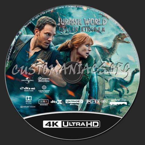 Jurassic World: Fallen Kingdom 4K blu-ray label