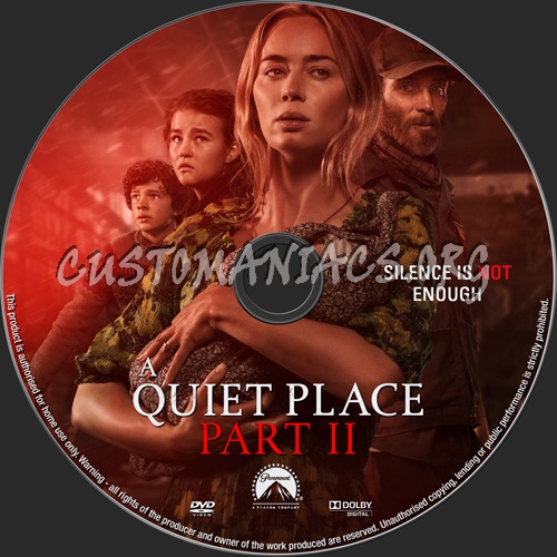 A Quiet Place II dvd label