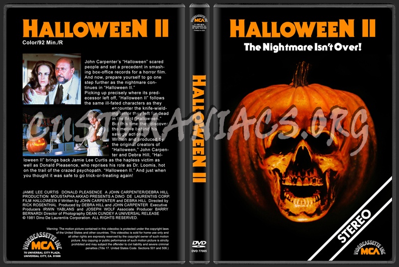 Halloween II (1981) dvd cover