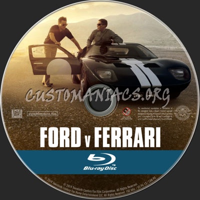 Ford v Ferrari (2019) blu-ray label