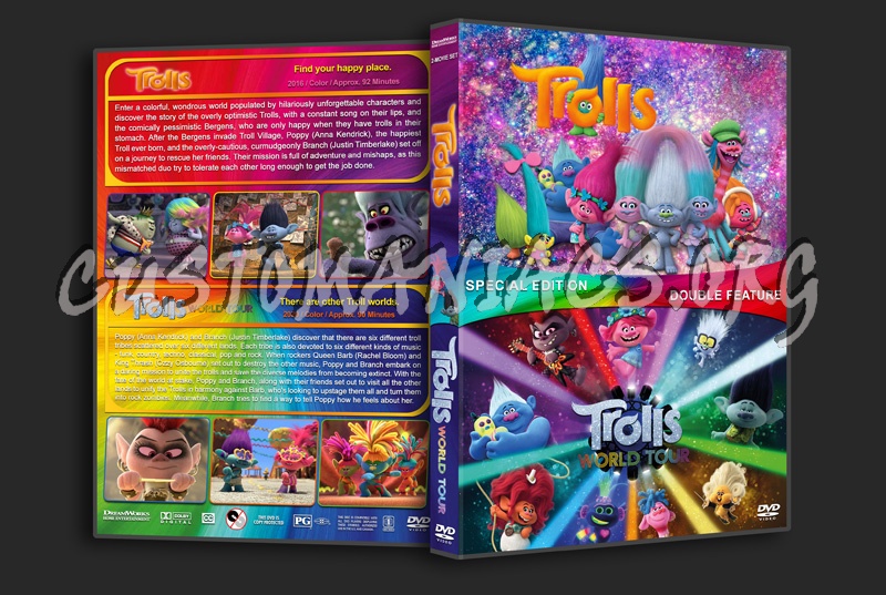 Trolls Double Feature dvd cover