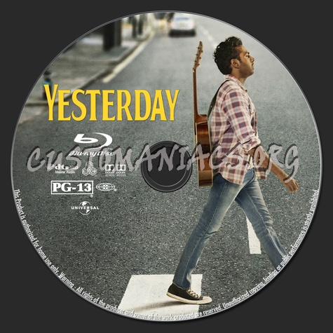 Yesterday 2019 blu-ray label