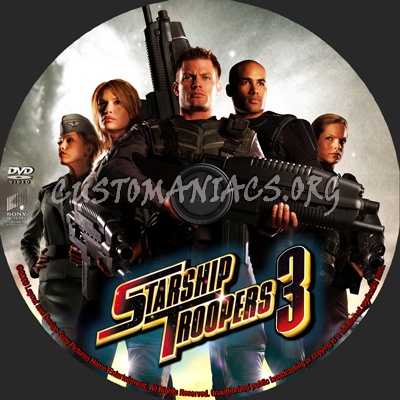 Starship Troopers 3 dvd label