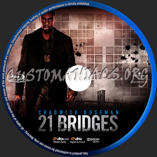 21 Bridges blu-ray label