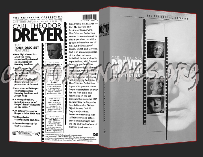 124 - Carl Theodor Dreyer Box Set dvd cover