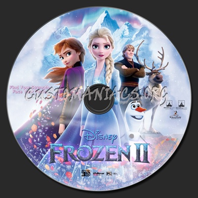 Frozen 2 (2D & 3D) blu-ray label