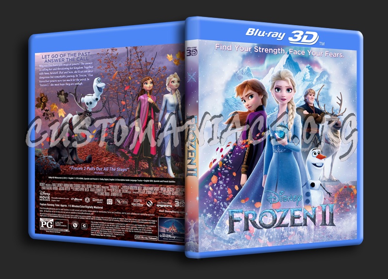 Frozen 2 3D dvd cover