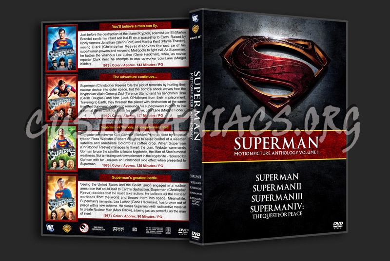 Superman Motion Picture Anthology - Volume 1 dvd cover