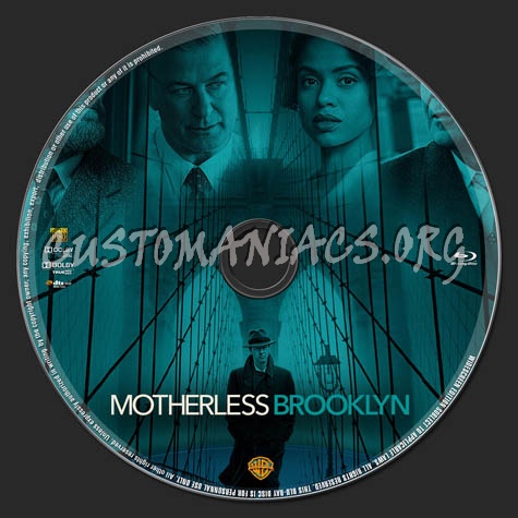 Motherless Brooklyn (2019) blu-ray label